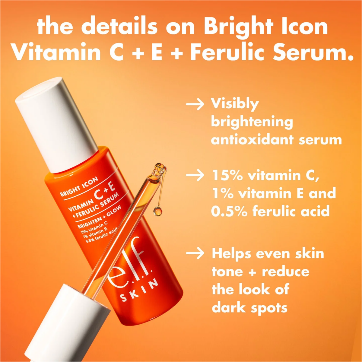 ELF Skin Bright Icon Vitamin C + E + Ferulic Serum 15ml