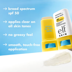 ELF Suntouchable Invisi-Stick SPF50 Water-Resistant Sunscreen 18gm ingredients