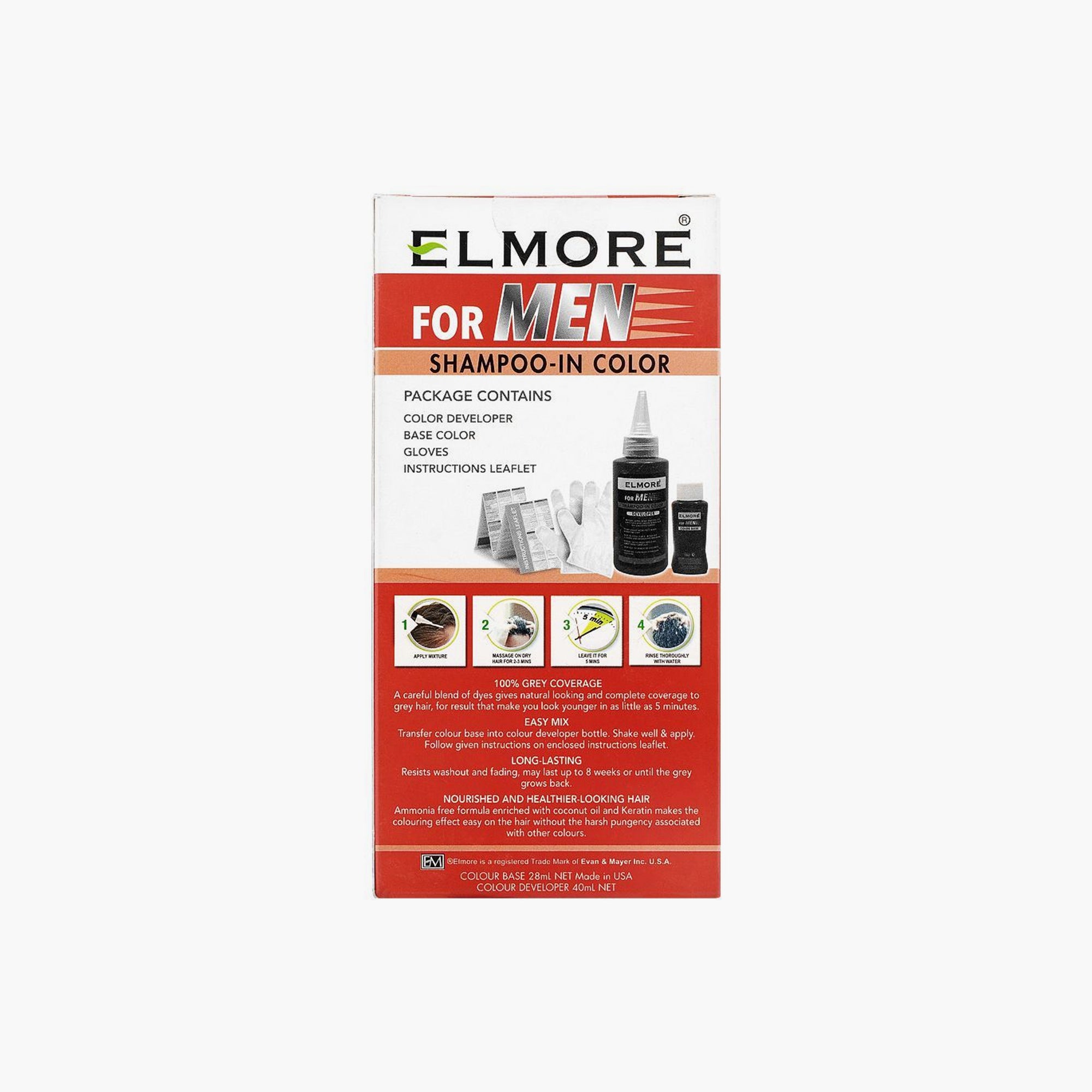 elmore for men shampoo in color natural black b 55 28ml review