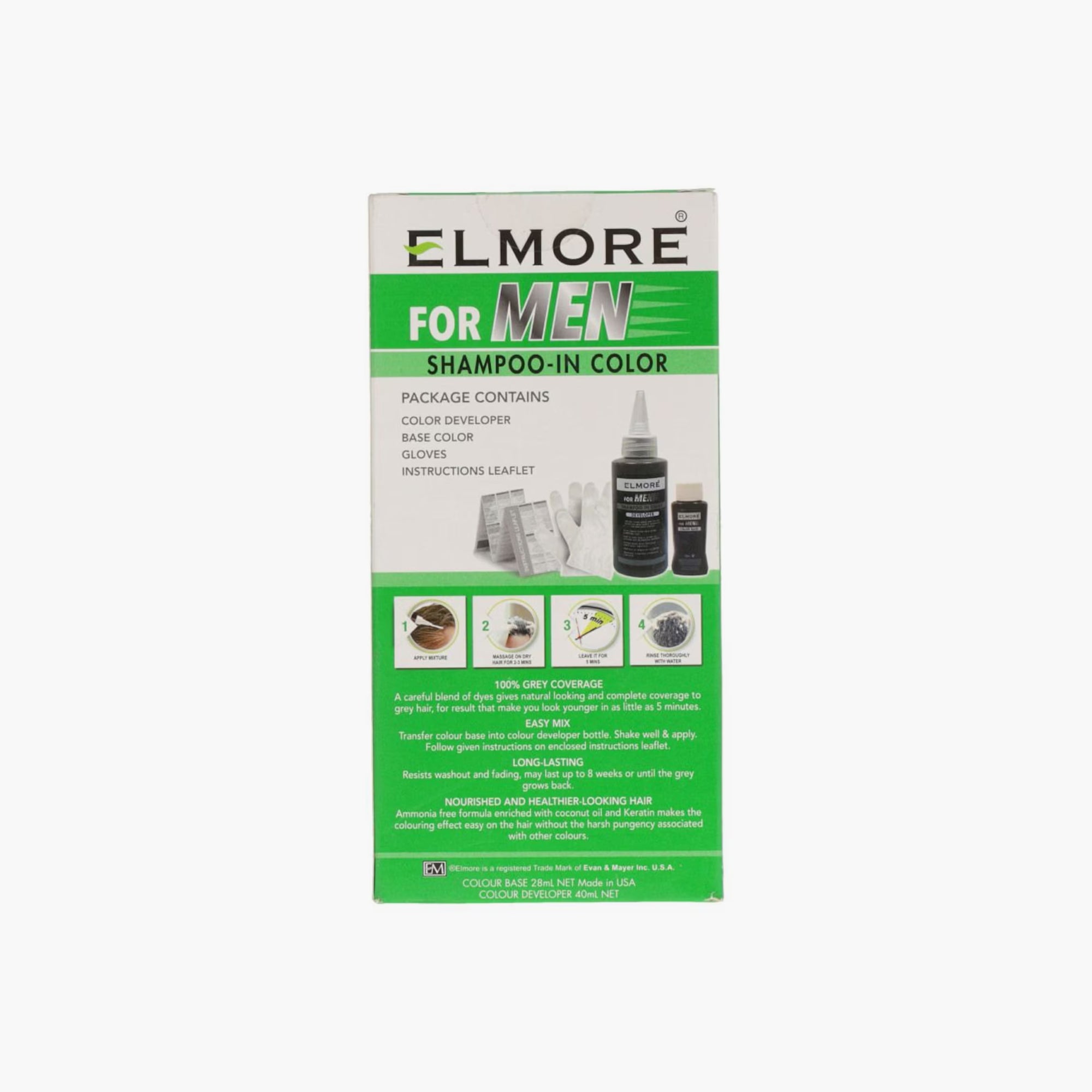 elmore for men shampoo in color 28ml price in pakistan