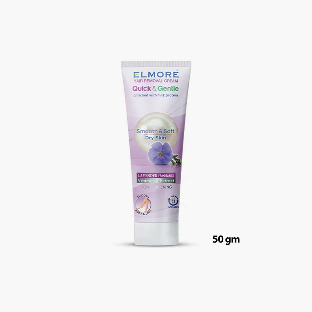 Elmore Hair Removal Cream Lavender Fragrance For Dry Skin 50gm