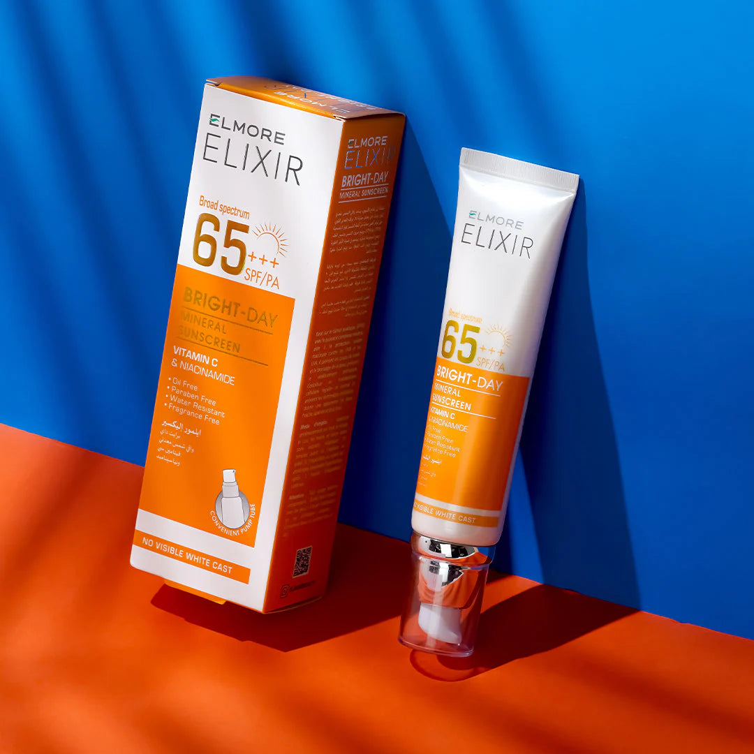 Elmore Elixir Bright-Day Mineral Sunscreen Broad Spectrum SPF65 PA+++ 100ml