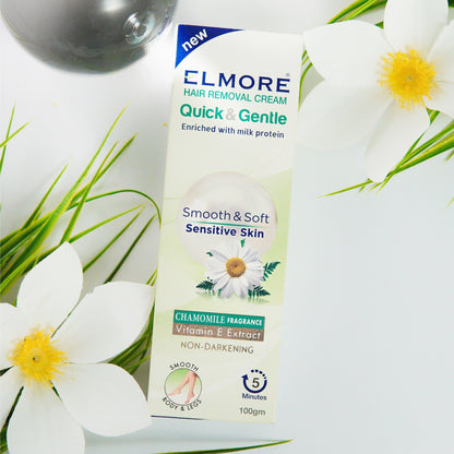 Elmore Hair Removal Cream Chamomile Fragrance For Sensitive Skin