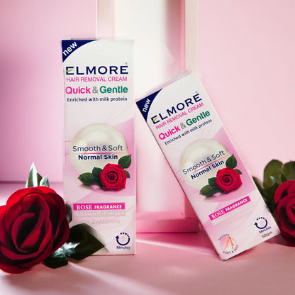 Elmore Hair Removal Cream Rose Fragrance For Normal Skin