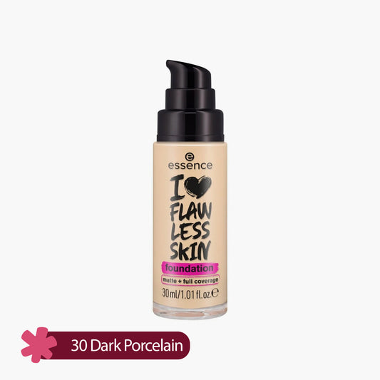 Essence I Love Flawless Skin Foundation Matte + Full Coverage 30 Dark Porcelain 30ml