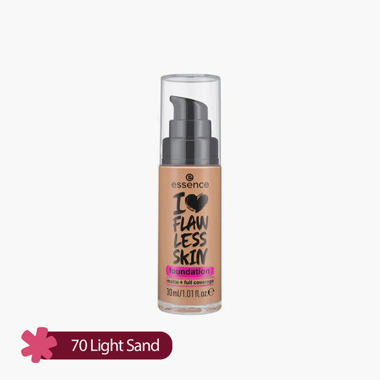 Essence I Love Flawless Skin Foundation Matte + Full Coverage 70 Light Sand 30ml