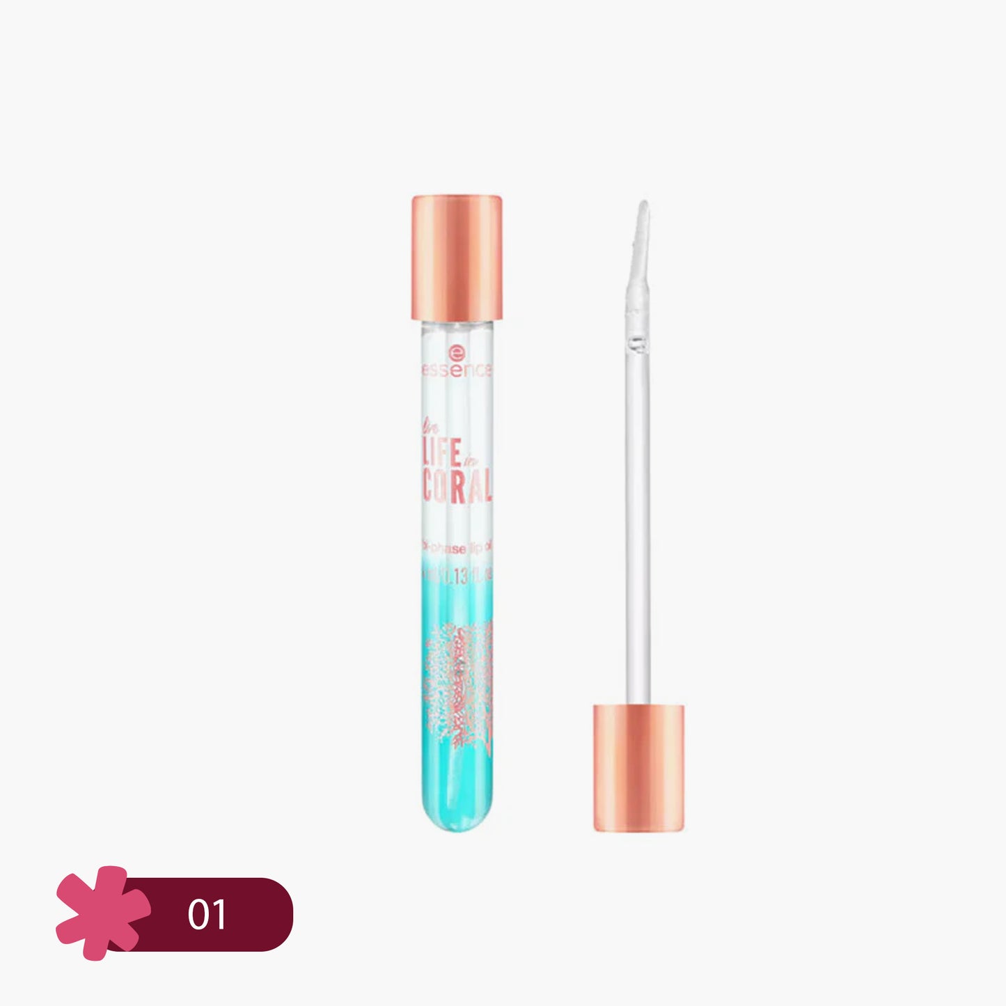 Essence Live Life In Coral Bi-Phase Lip Oil 01 4ml