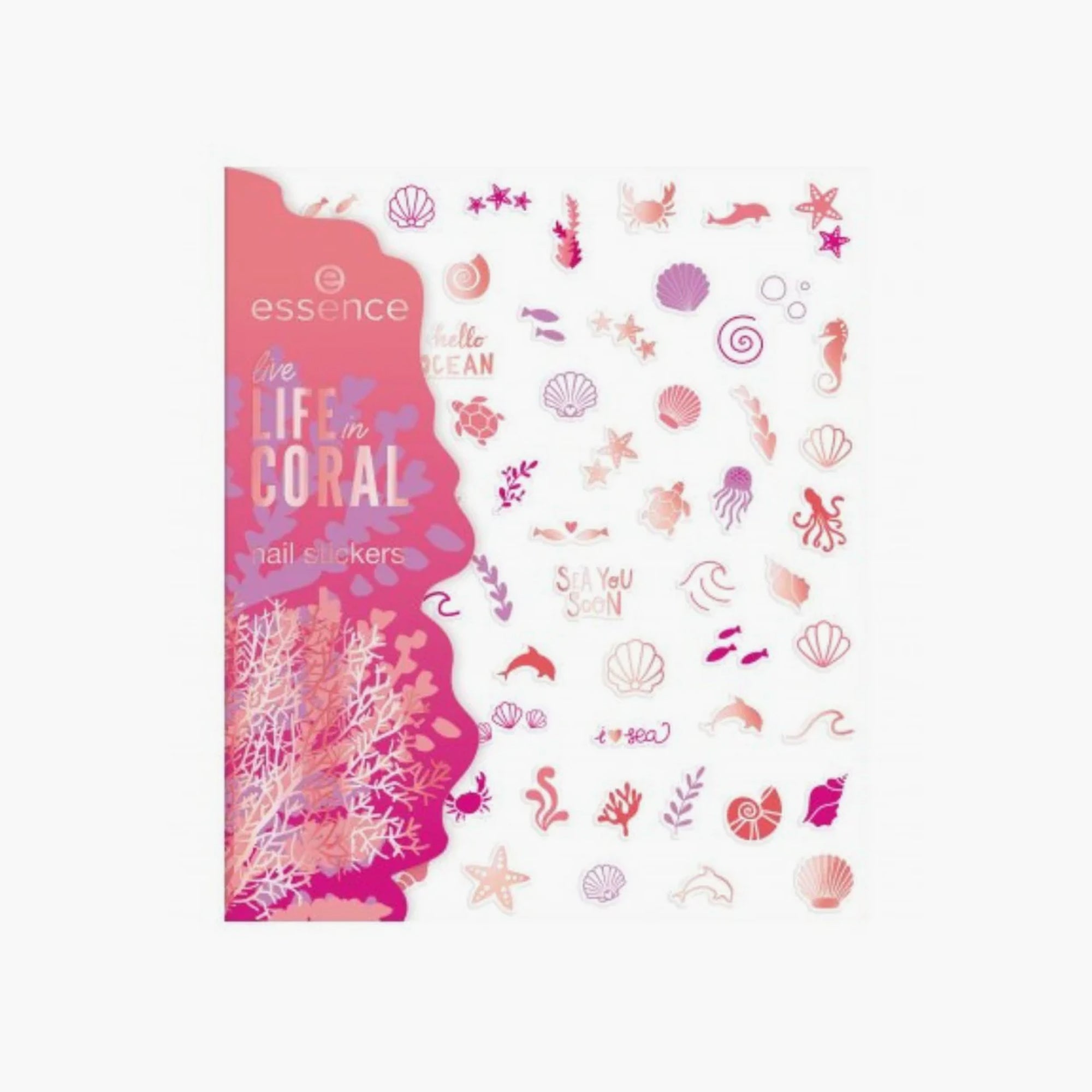 Essence Live Life In Coral Nail Stickers 01 It's A Reef Of Happiness! 1 Piece