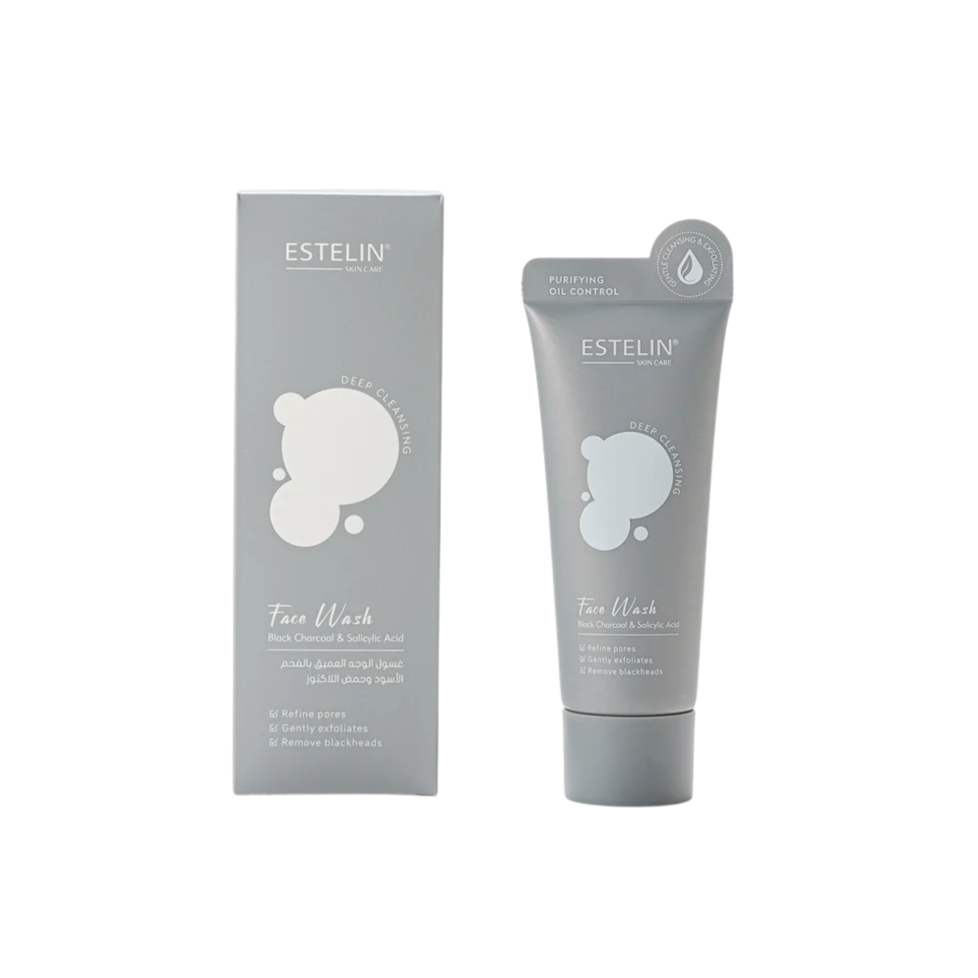 Estelin Black Charcoal & Salicylic Acid Face Wash 80gm price in Pakistan