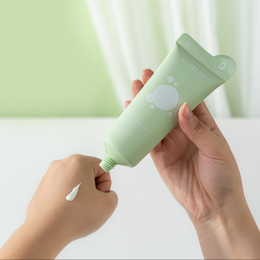 Estelin Ceramide & Centella Face Wash 80gm how to use