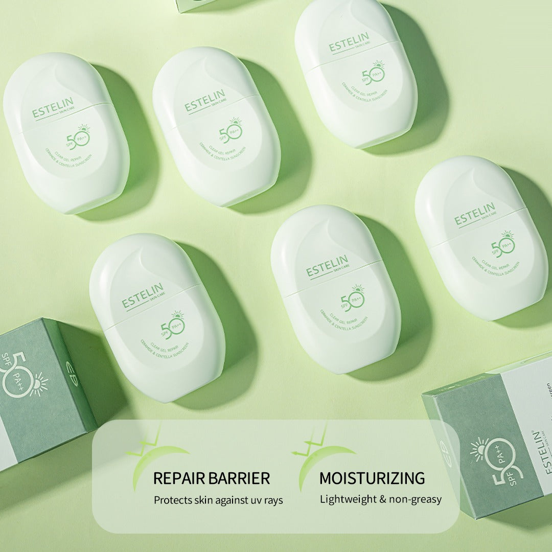 Estelin Clear Gel Repair Ceramide & Centella Sunscreen SPF50 PA++ 60gm ingredients