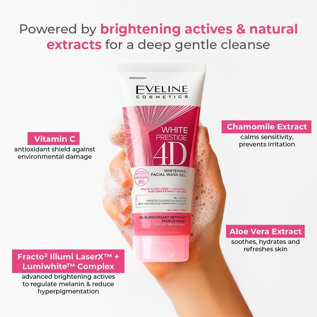 Eveline Cosmetics White Prestige 4D Whitening Facial Wash Gel 200ml ingredients