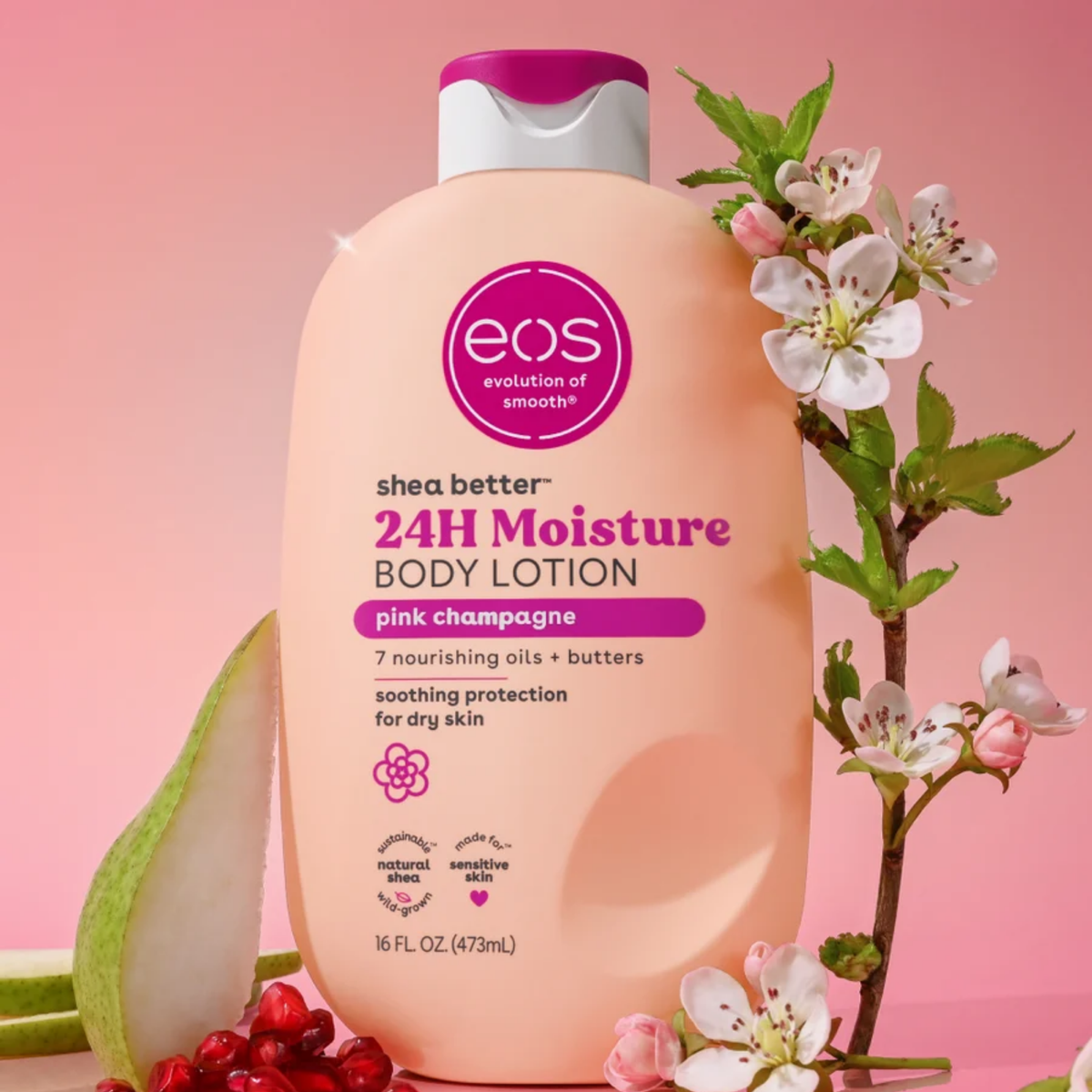 Evolution Of Smooth Shea Butter 24H Moisture Hydration Lotion Pink Champagne