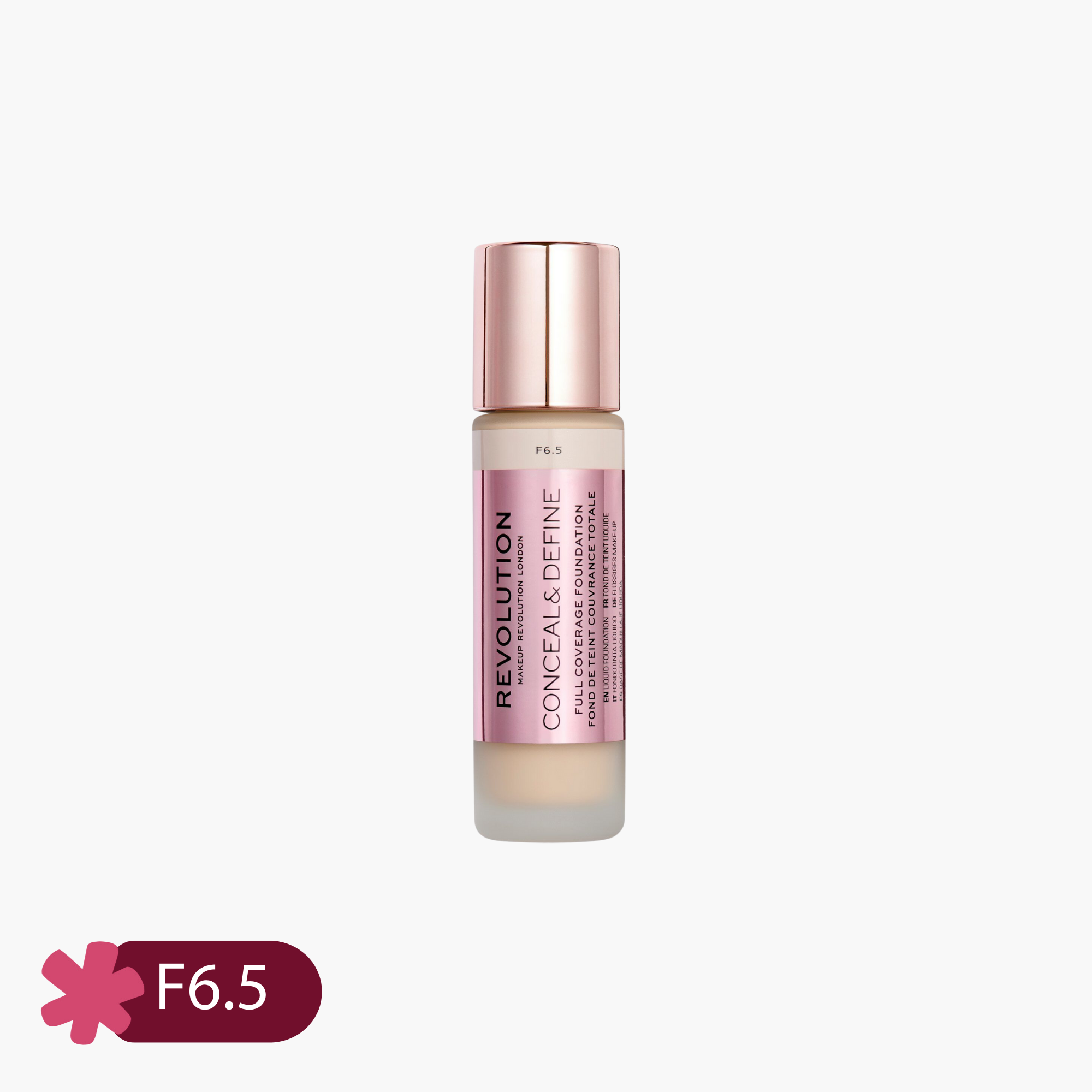 Revolution Conceal & Define Foundation F6.5 23ml