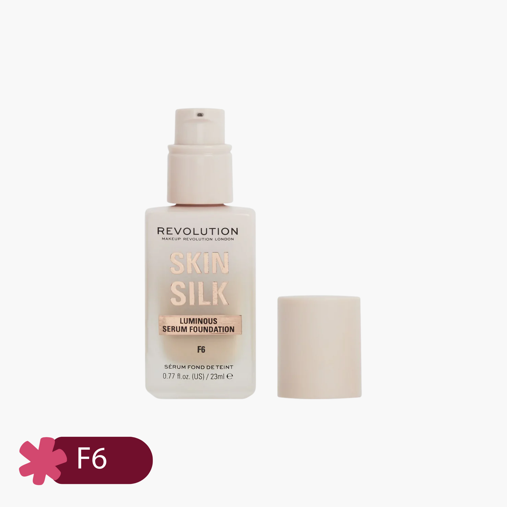 Revolution Skin Silk Luminous Serum Foundation F6 23ml
