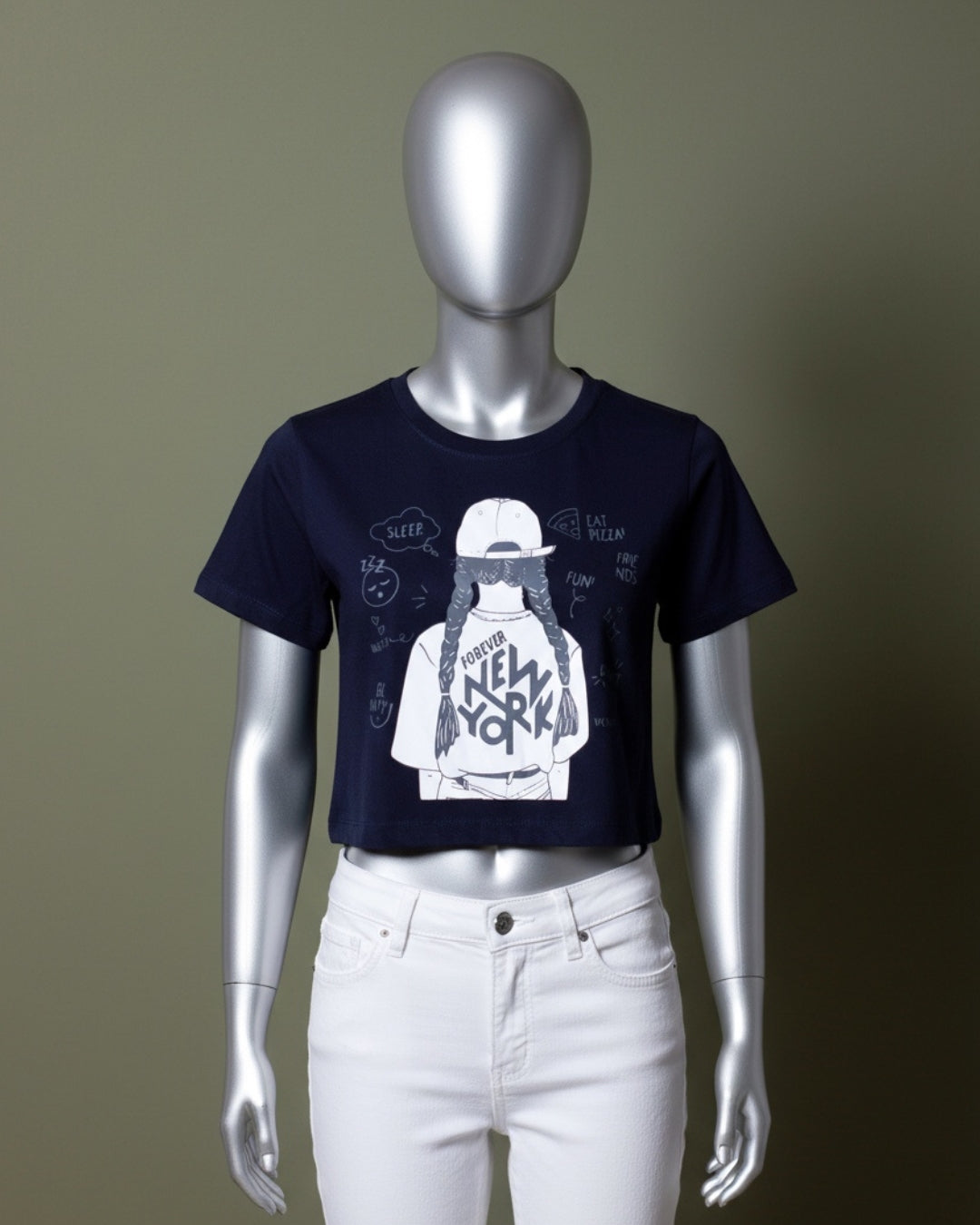 Loom Pakistan Fashion Crop Tops Navy Blue 01