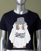 Loom Pakistan Fashion Crop Tops Navy Blue 02
