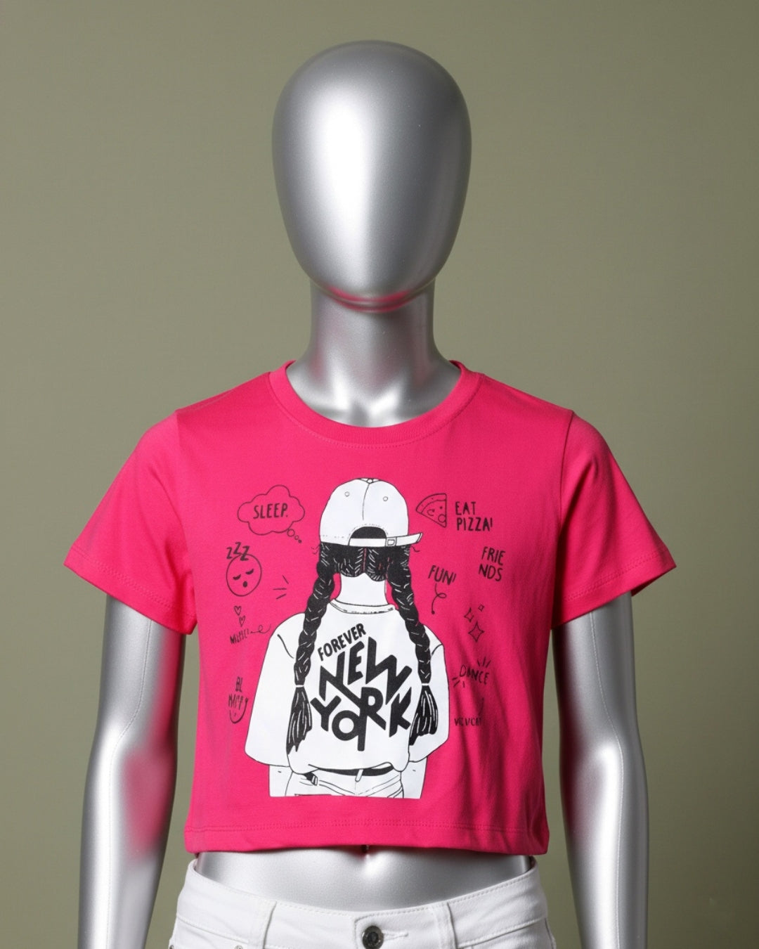 Loom Pakistan Fashion Crop Tops Neon Pink 01