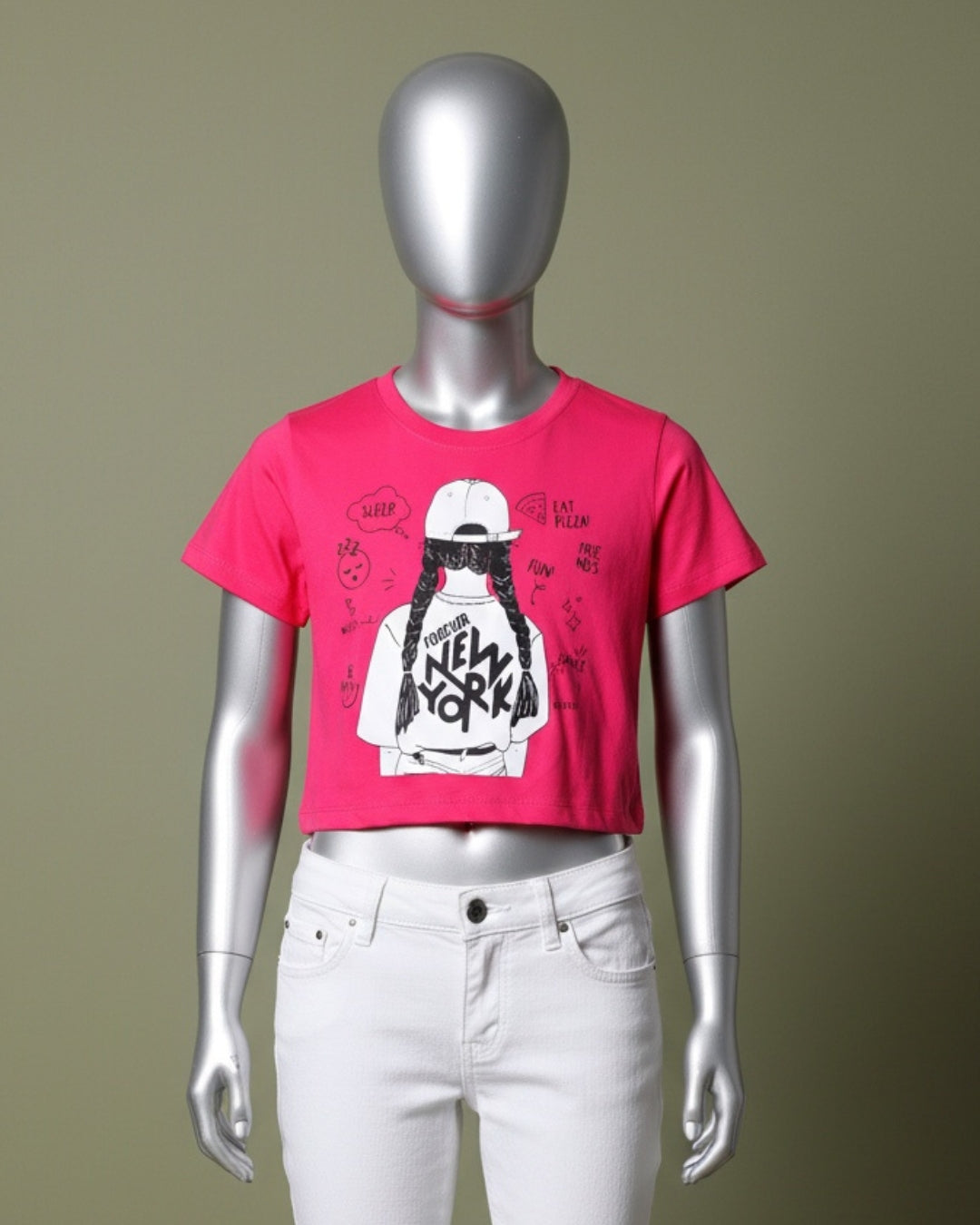 Loom Pakistan Fashion Crop Tops Neon Pink 01