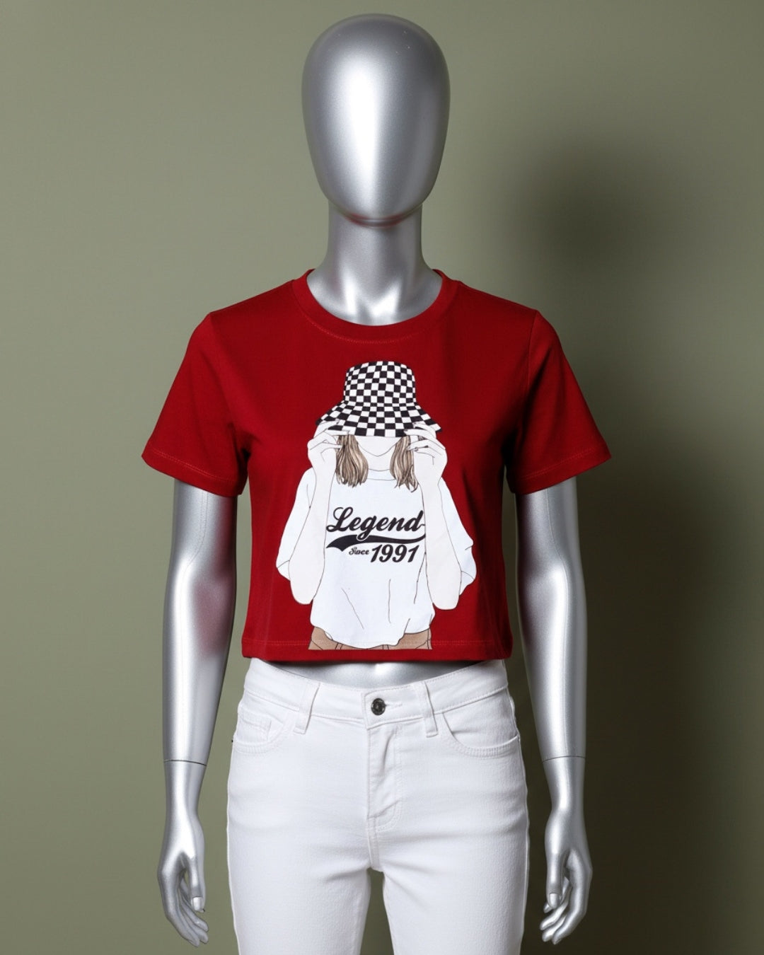 Loom Pakistan Fashion Crop Tops Red 01