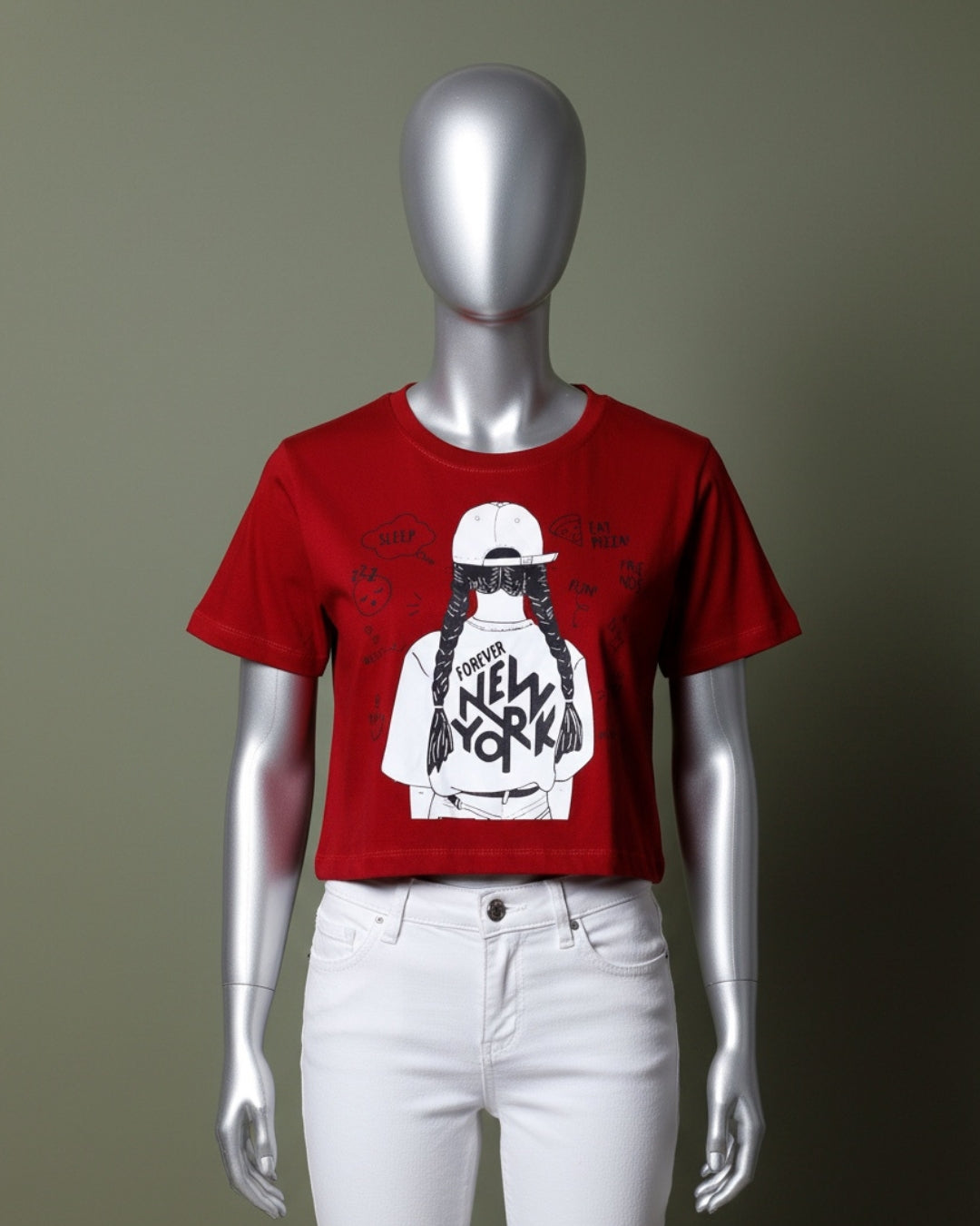 Loom Pakistan Fashion Crop Tops Red 02