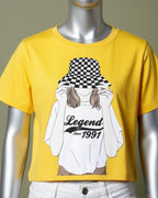 Loom Pakistan Fashion Crop Tops Yellow 01