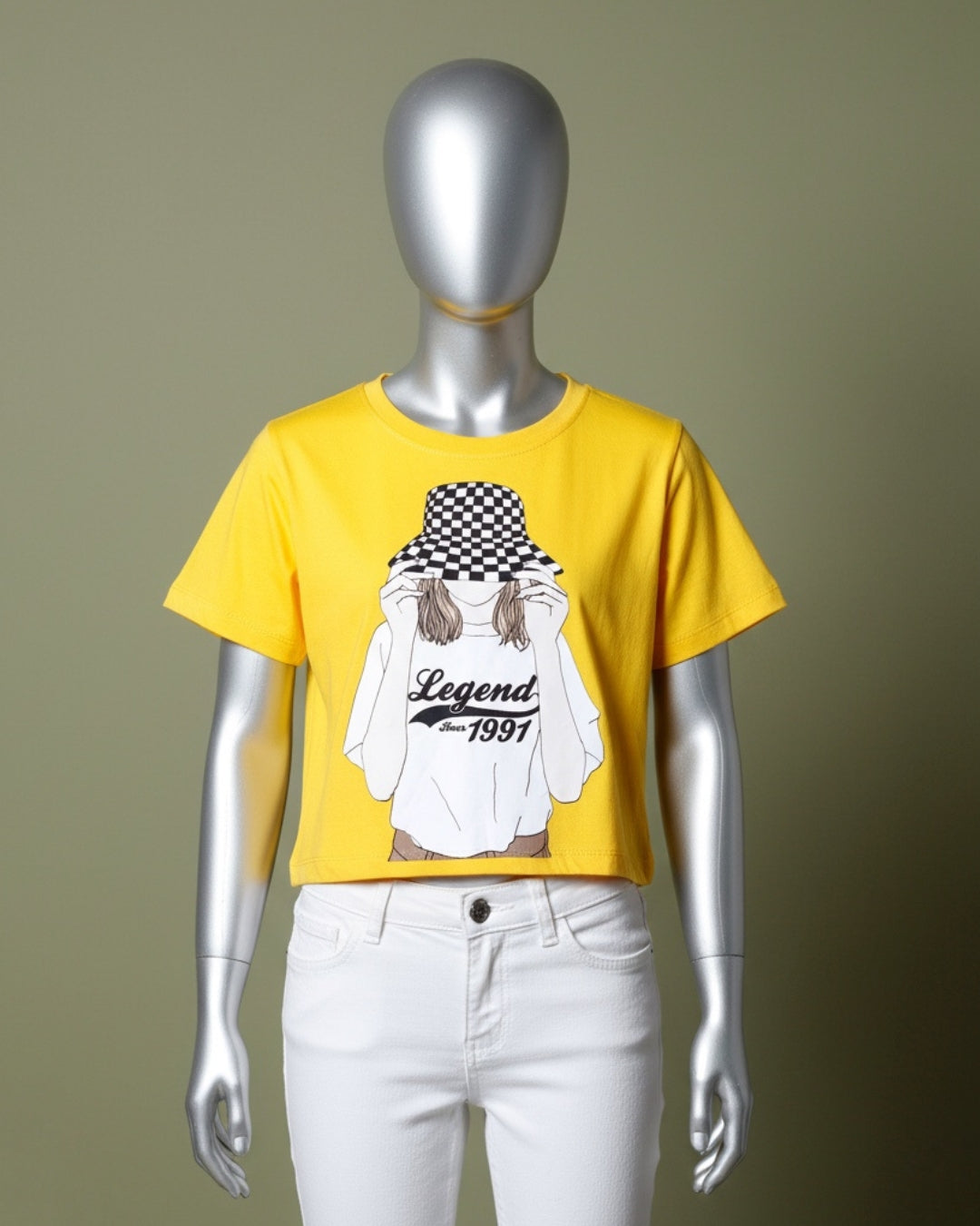 Loom Pakistan Fashion Crop Tops Yellow 01