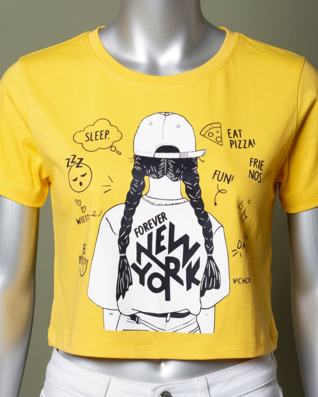Loom Pakistan Fashion Crop Tops Yellow 02