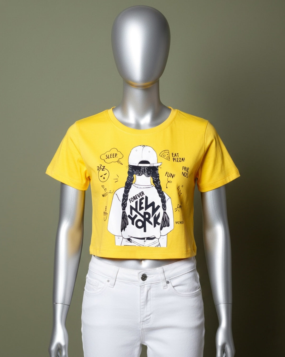 Loom Pakistan Fashion Crop Tops Yellow 02