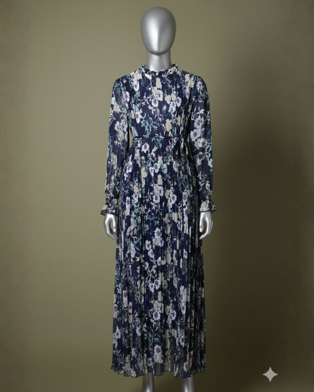 Loom Pakistan Floral Muse Maxi Dress Floral Navy Blue