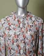 Loom Pakistan Floral Muse Maxi Dress Mint Green & Pink