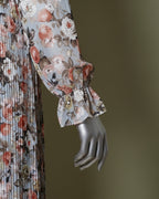 Loom Pakistan Floral Muse Maxi Dress Mint Green & Pink