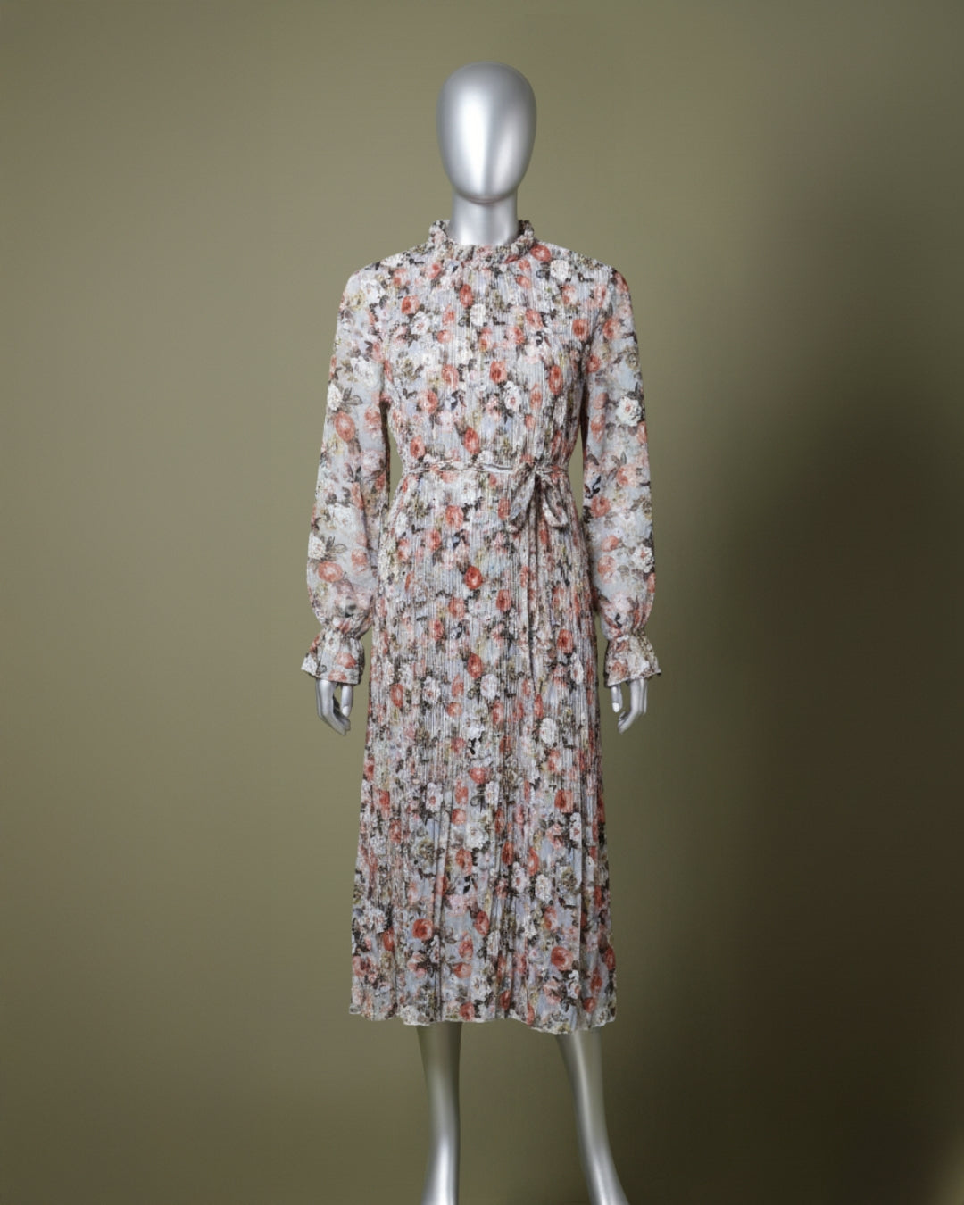 Loom Pakistan Floral Muse Maxi Dress Mint Green & Pink