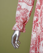 Loom Pakistan Floral Muse Maxi Dress Red