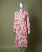 Loom Pakistan Floral Muse Maxi Dress Red