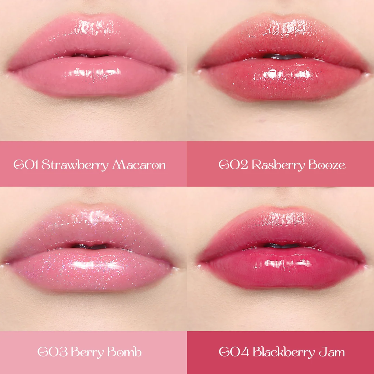 Flower Knows Violet Strawberry Rococo Glowy Lip Gloss 3.5ml