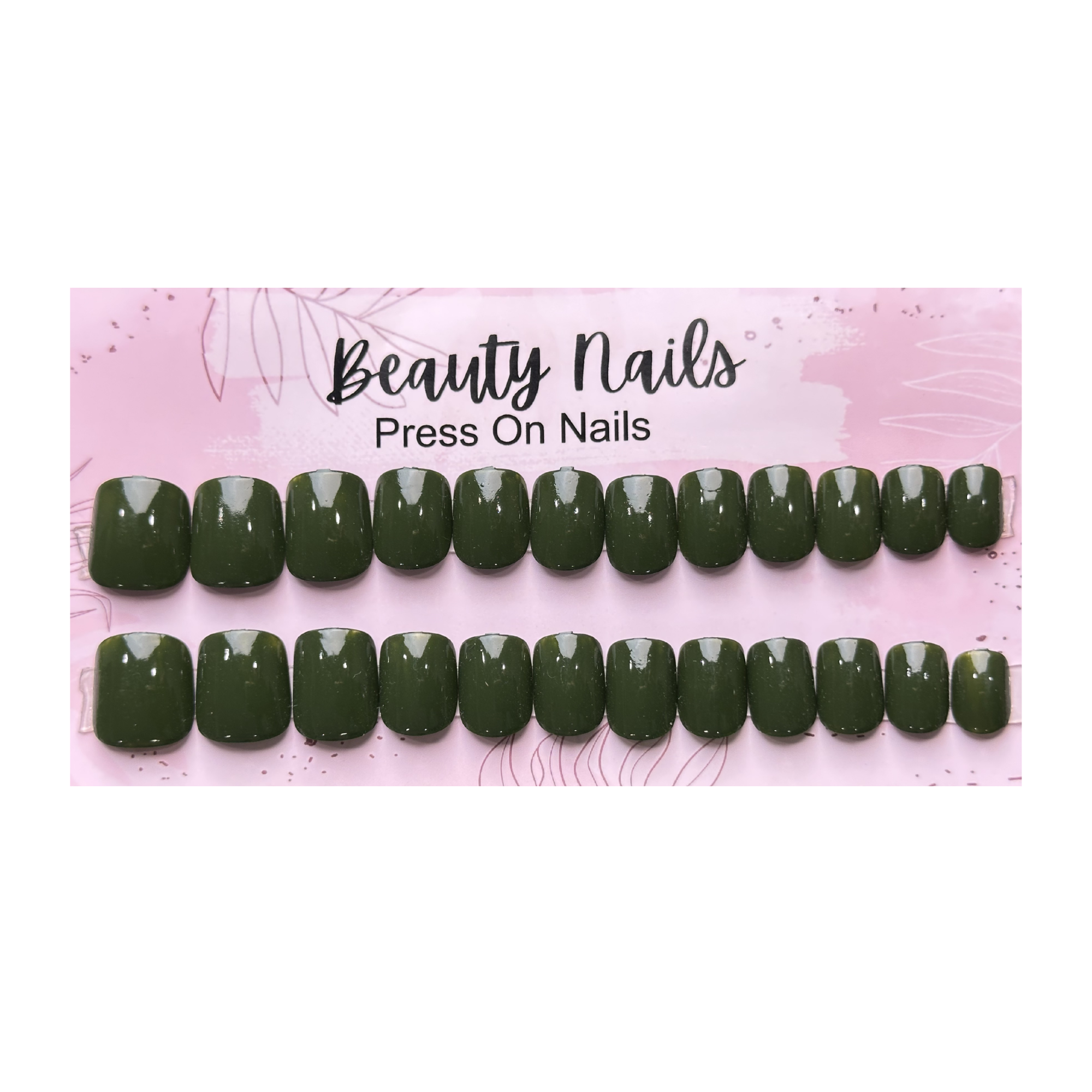 Beauty Nails Square Press On-Nails 24 Pieces