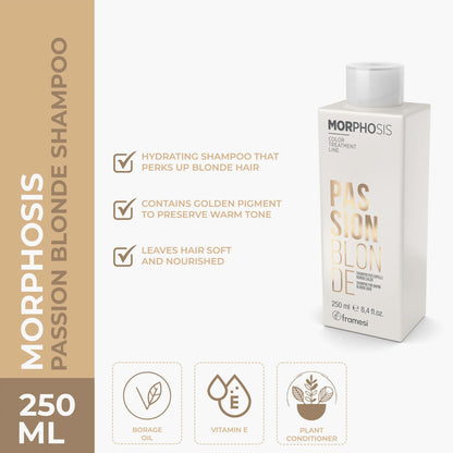 Framesi Morphosis Passion Blonde Shampoo For Warm Blonde Hair 250ml