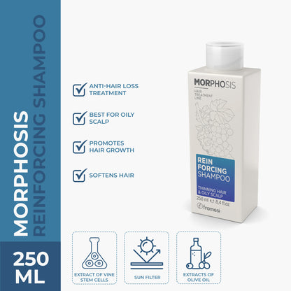 Framesi Morphosis Reinforcing Shampoo For Thinning Hair And Oily Scalp 250ml