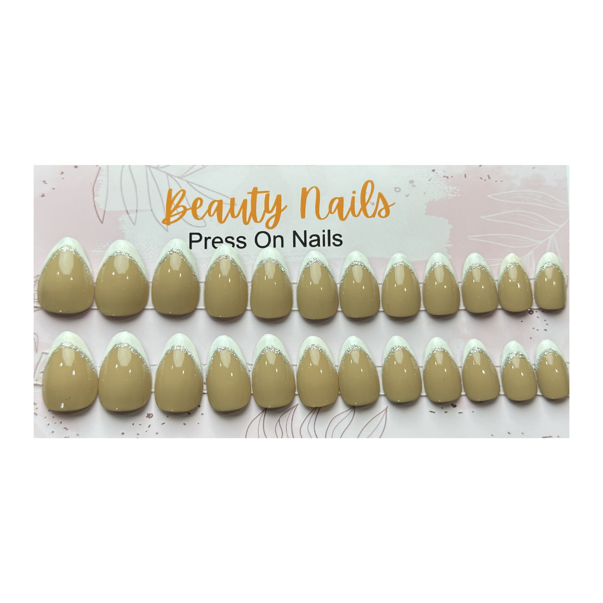Beauty Nails Almond Press On-Nails 24 Pieces