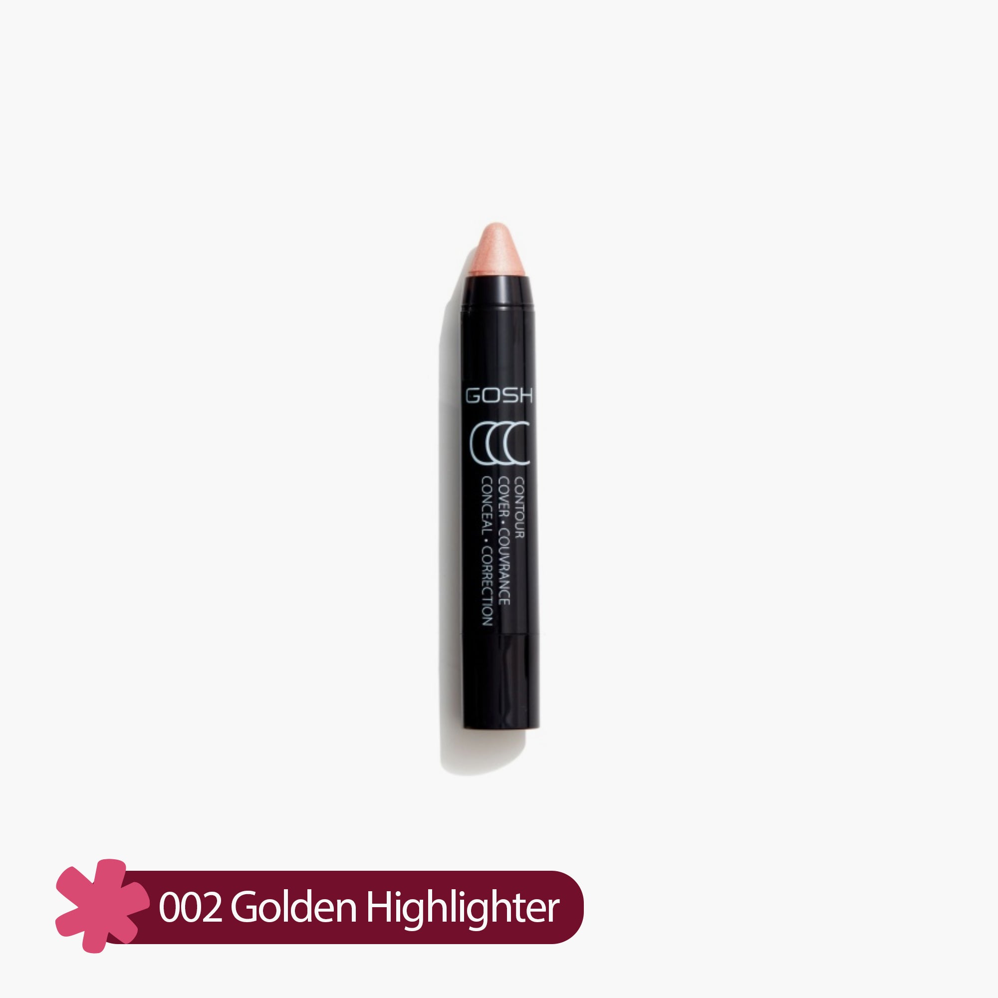GOSH CCC Contour, Cover, Conceal Stick 002 Golden Highlighter 3.3gm