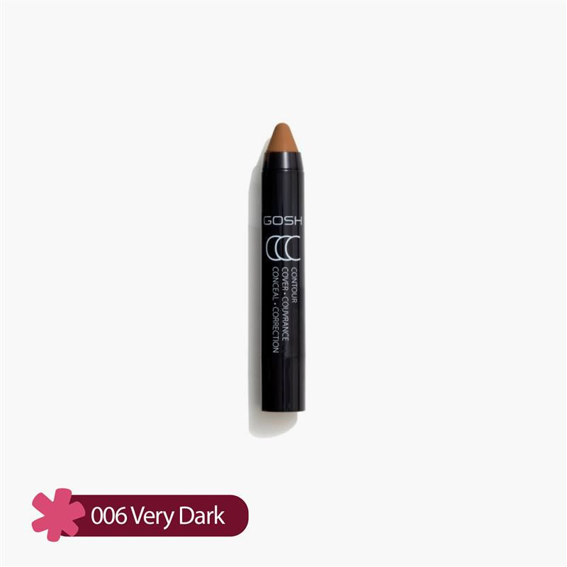 GOSH CCC Contour, Cover, Conceal Stick 006 Very Dark 3.3gm