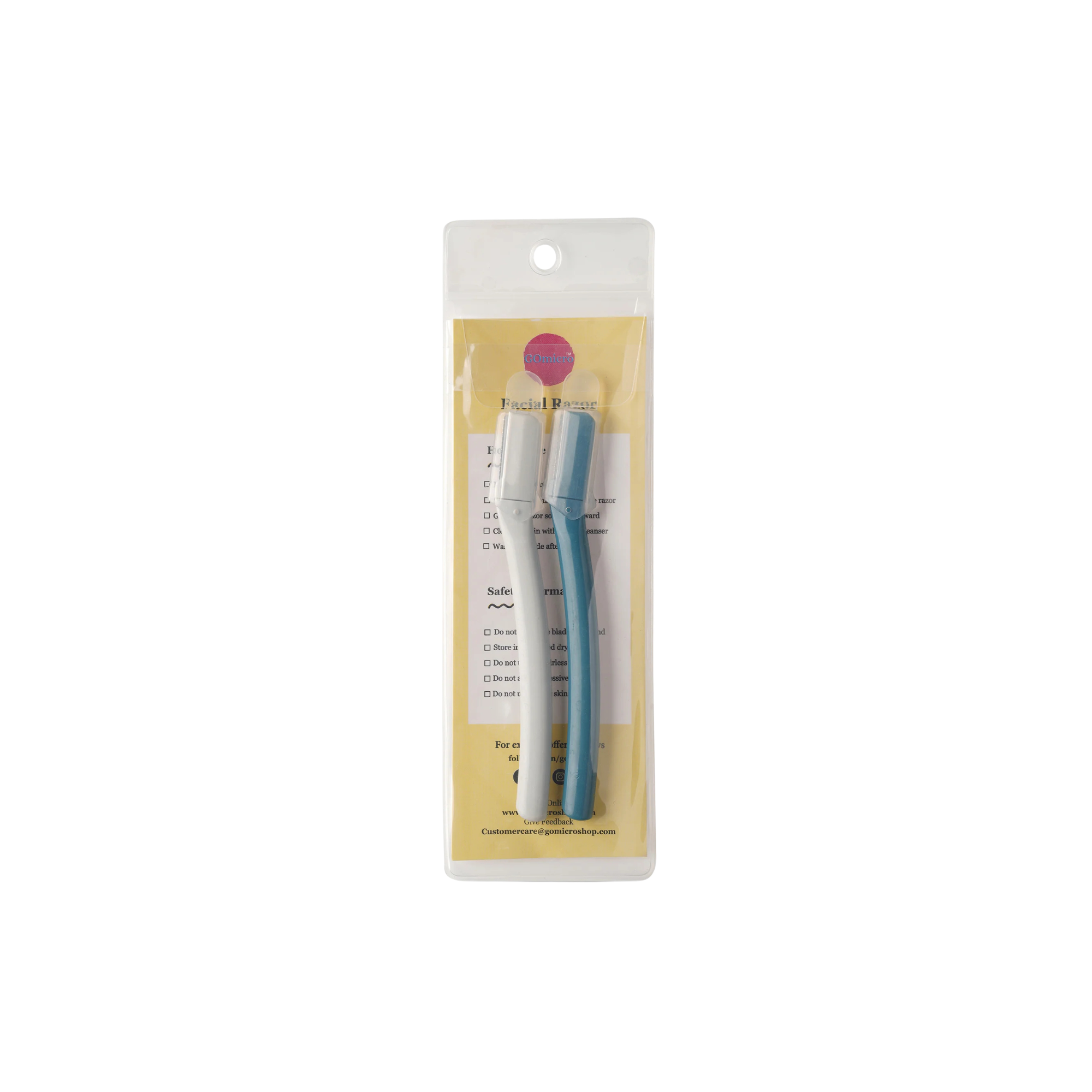GOmicro Facial Razor Peach Fuzz & Brow Expert Set