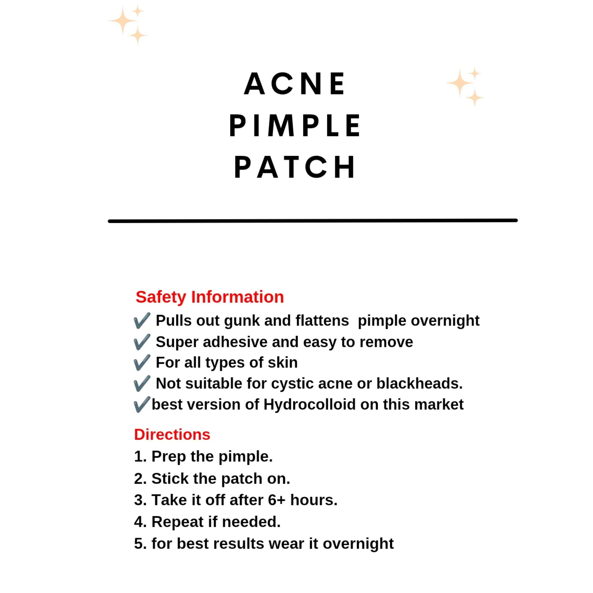 GOmicro Star Shape Pimple Patches