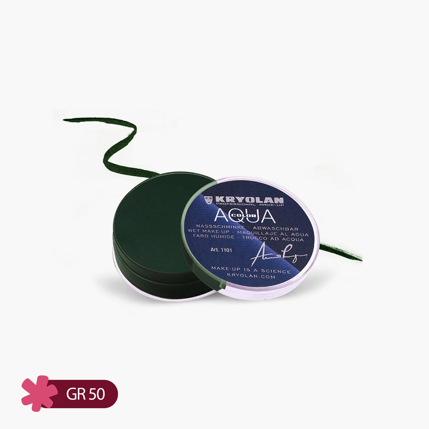 Kryolan Aquacolor Cake Liner GR 50 Army Green 8ml