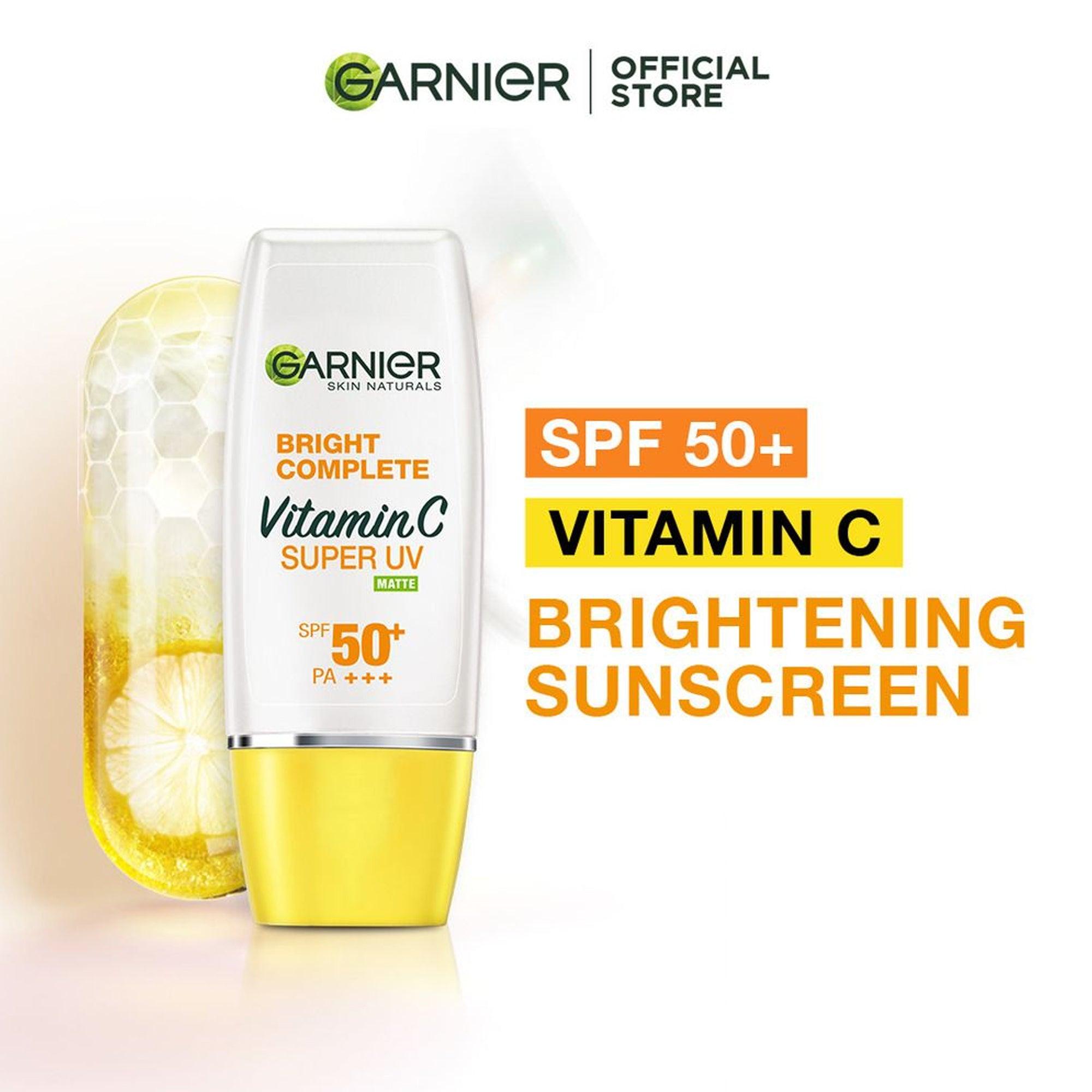 Garnier Skin Naturals Bright Complete Vitamin C Super UV Matte Spot-Proof Sunscreen SPF 50+ PA+++ 30ml
