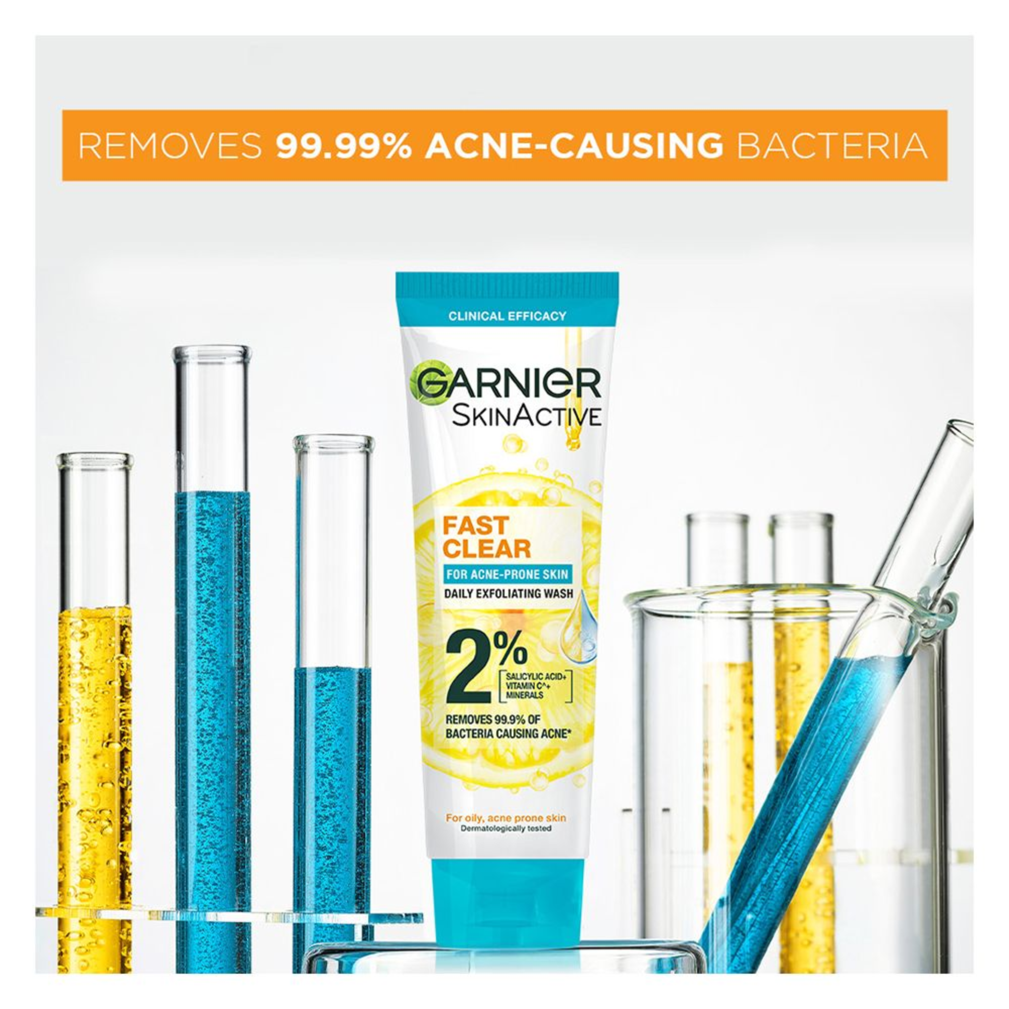 Garnier Skin Active Fast Clear For Acne-Prone Skin Face Wash