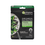 Garnier SkinActive Pure Charcoal Black Sheet Mask Mattifying + Hydrating Oily Skin