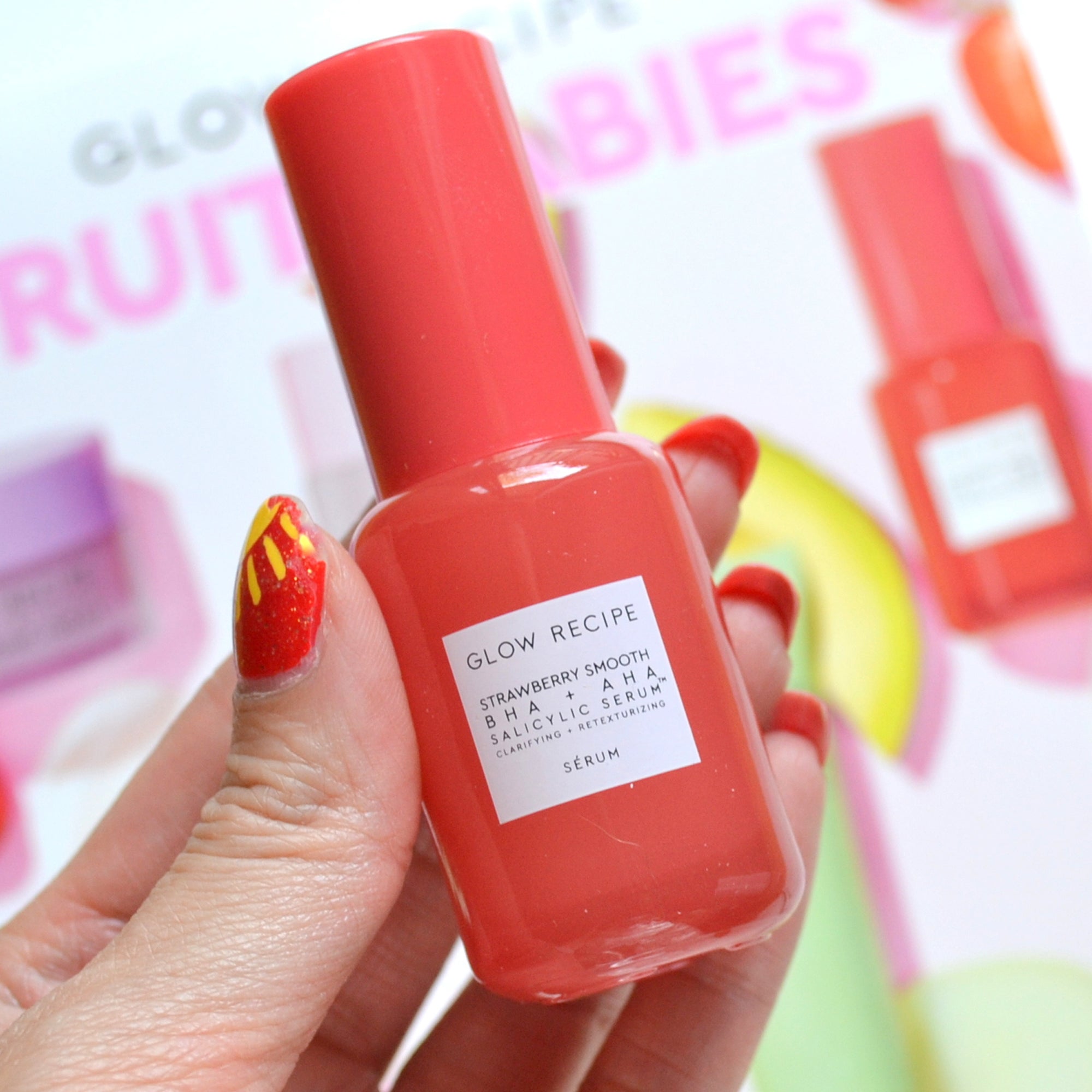 Glow Recipe Strawberry Smooth BHA + AHA Salicylic Serum Clarifying - Retexturizing Without Box 10ml