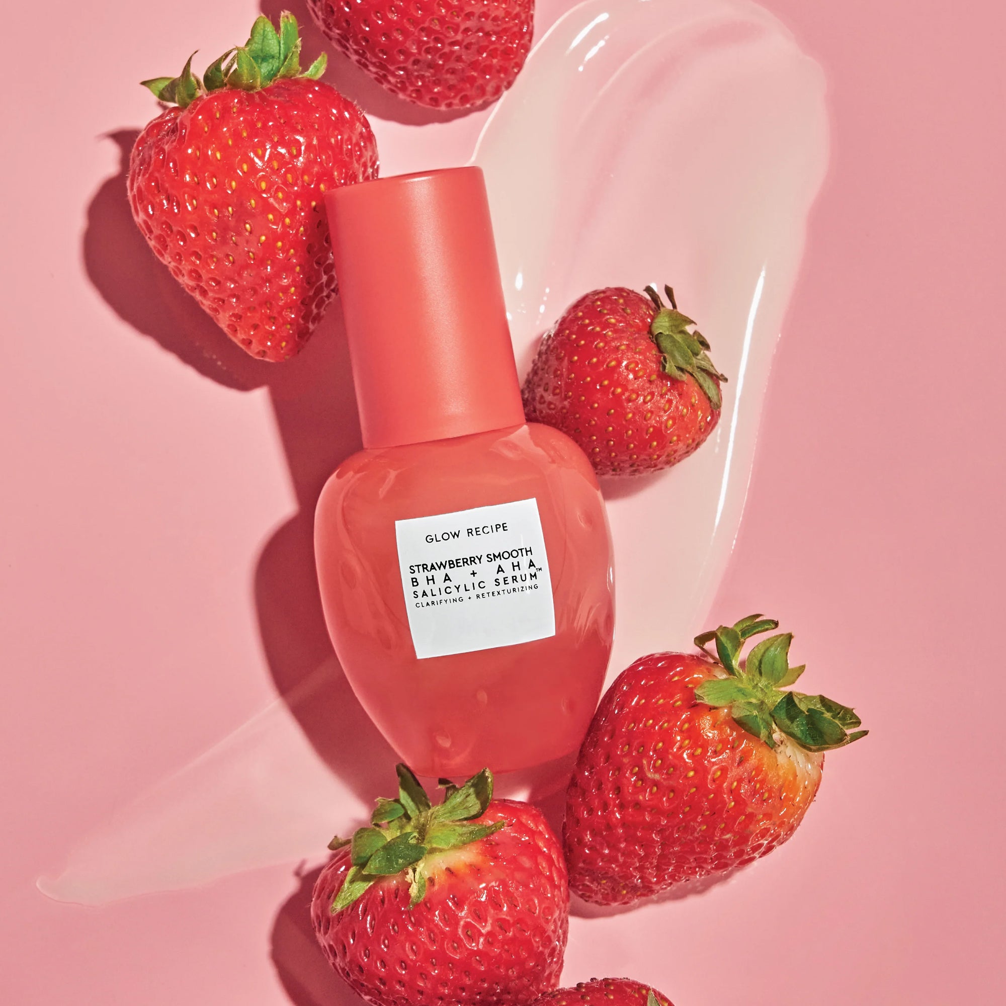 Glow Recipe Strawberry Smooth BHA + AHA Salicylic Serum Clarifying - Retexturizing Without Box 10ml